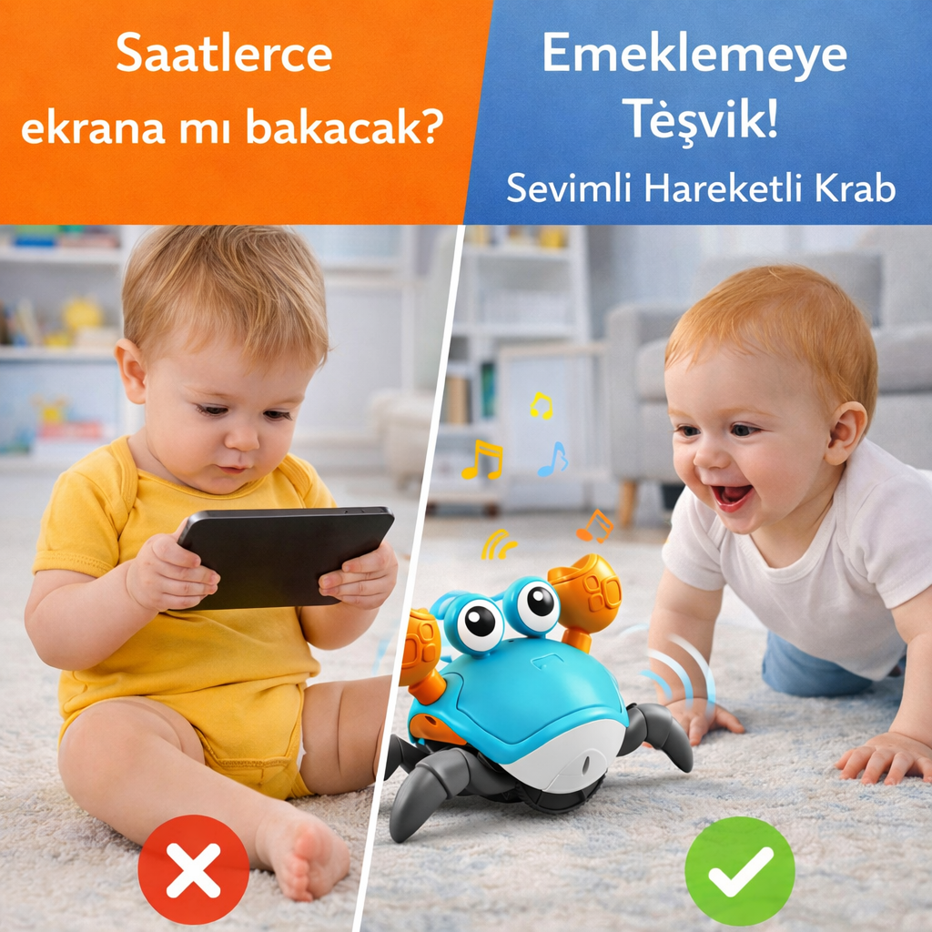 Minyoo™ Kaçan Yengeç Emekleme Oyuncağı