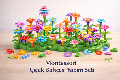 Minyoo™ Montessori Çiçek Bahçesi Yapım Oyuncağı