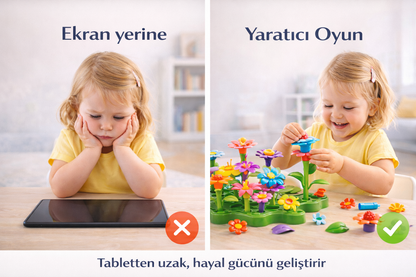Minyoo™ Montessori Çiçek Bahçesi Yapım Oyuncağı