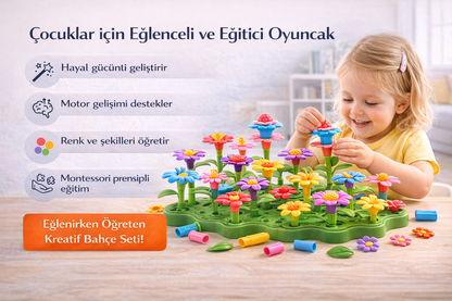 Minyoo™ Montessori Çiçek Bahçesi Yapım Oyuncağı